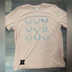 Bella Canvas Reindeer Crew Tee NWOT